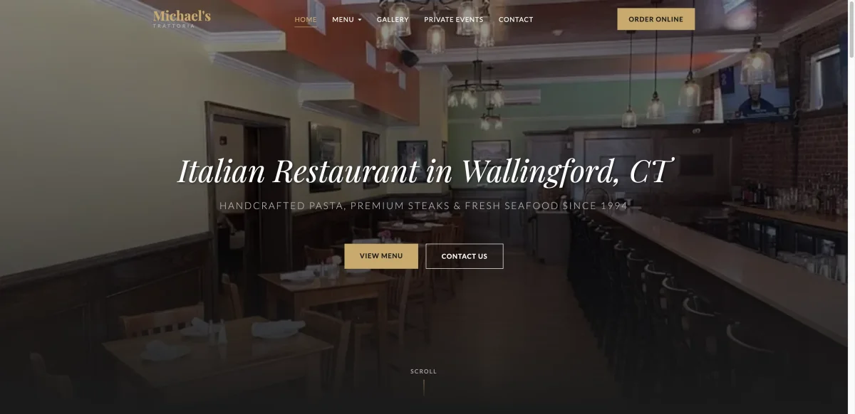 Michael's Trattoria website